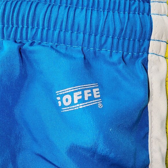 Women's Juniors Soffe Lined Running Shorts Dri-Fit Small Blue Neon Yellow - Picture 8 of 13